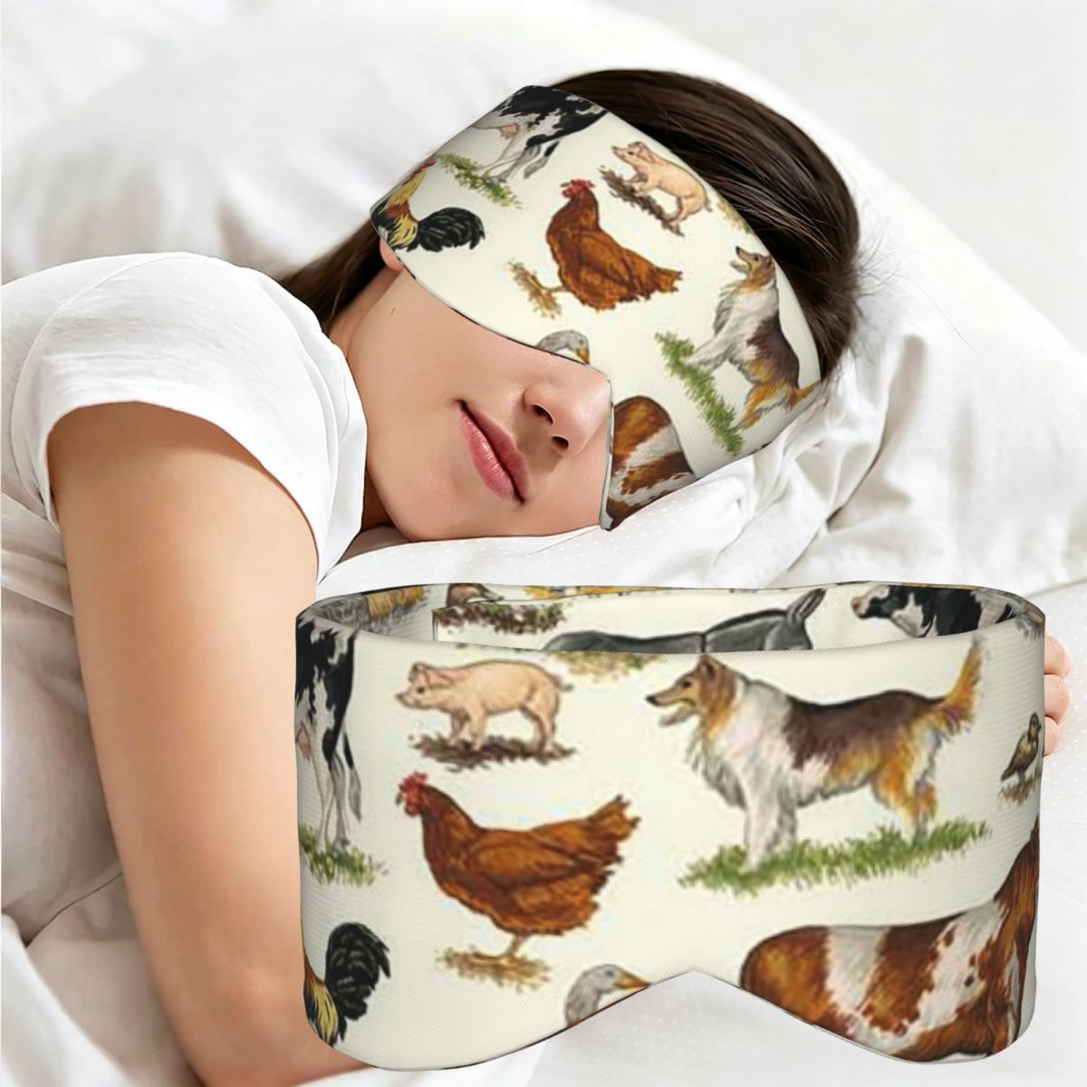 Farming & Agriculture Word Stacks - Masque de sommeil pour animaux de