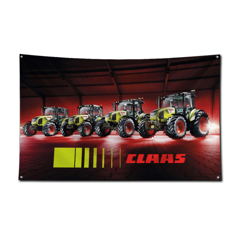 Agriculture Farming Logos - Drapeau de tracteur et de moissonneuse-batteuse,