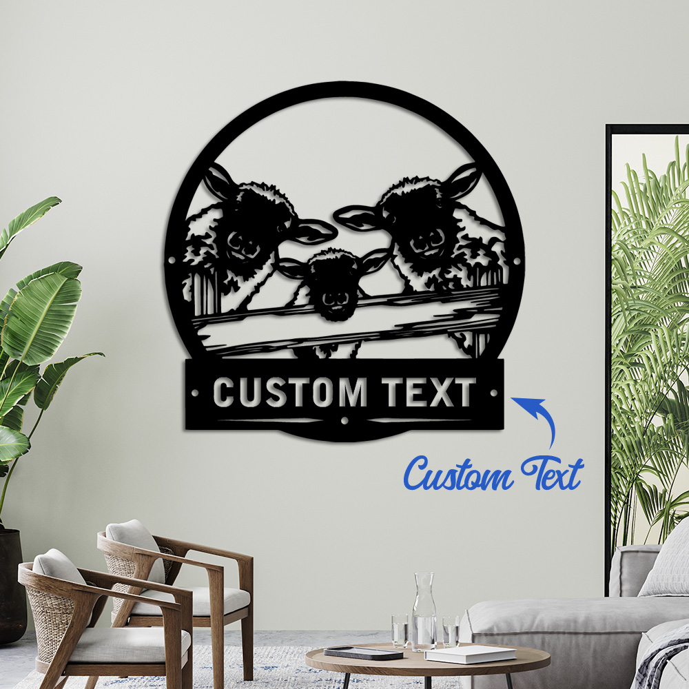Farming & Agriculture Word Stacks - Décoration murale en métal personnalisée sur