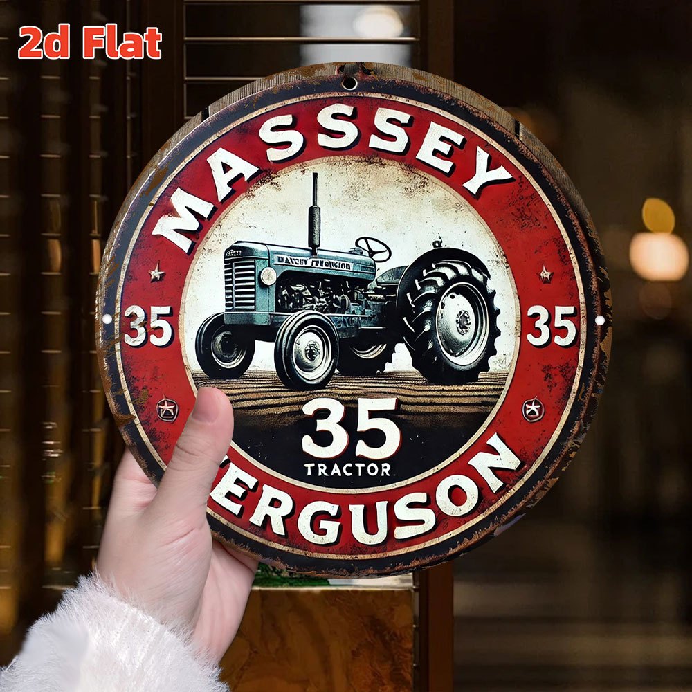 Panneau en métal rond rétro 2D - Agriculture Farming Logos avis et prix